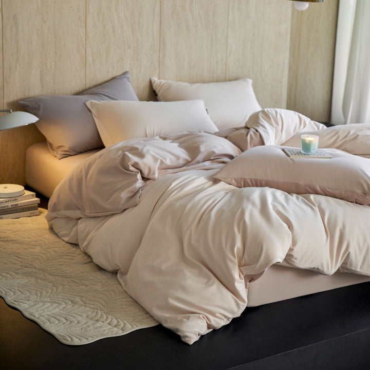 Luxury Cotton Sateen High-Thread-Count Duvet Cover Set