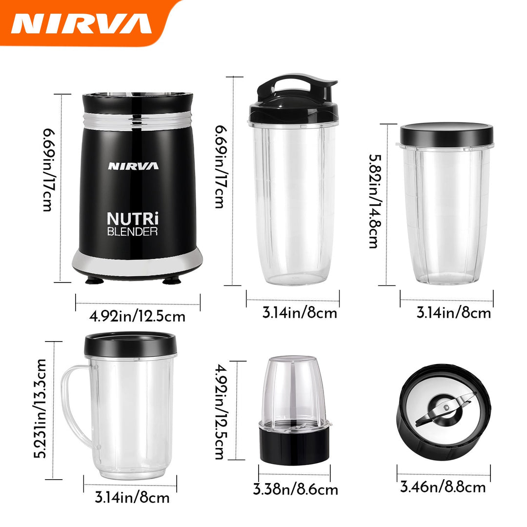 High-Power Multi-Functional Electric Blender with Chopper and Juicing Attachments Stornfield