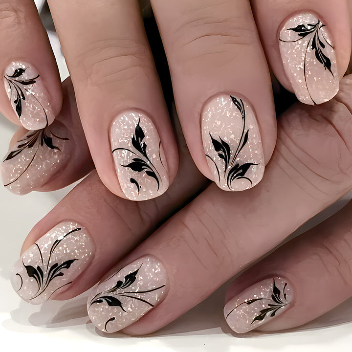 Floral Gel Nail Art Design Stornfield 1787542888
