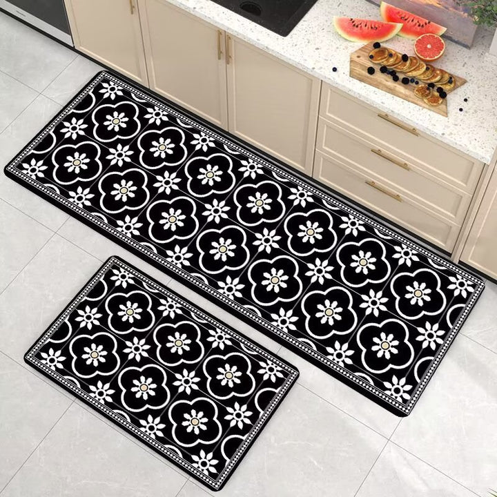 Stylish Floral Patterned Kitchen Mat Set