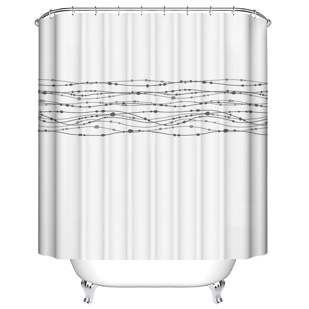 Modern Abstract Shower Curtain Stornfield