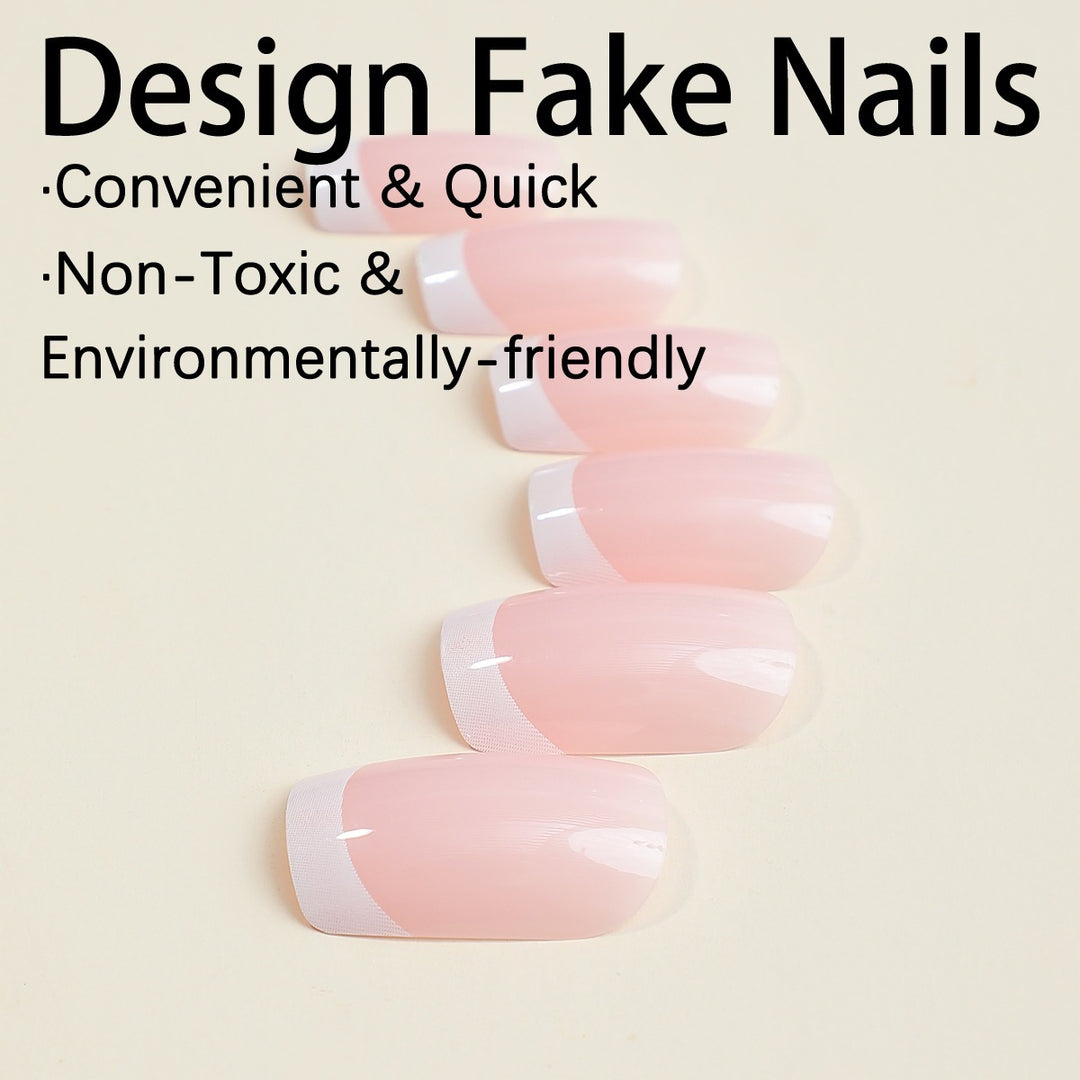Artificial nail set with elegant French manicure design Stornfield