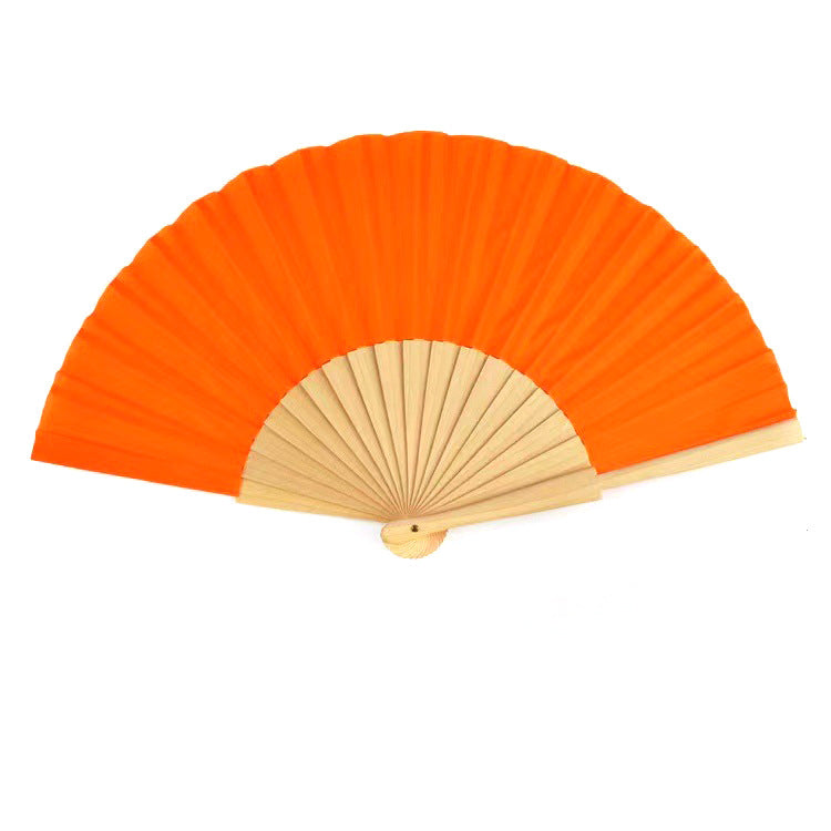 Ladies elegant hand fan made of lightweight fabric with artistic pleat pattern Stornfield
