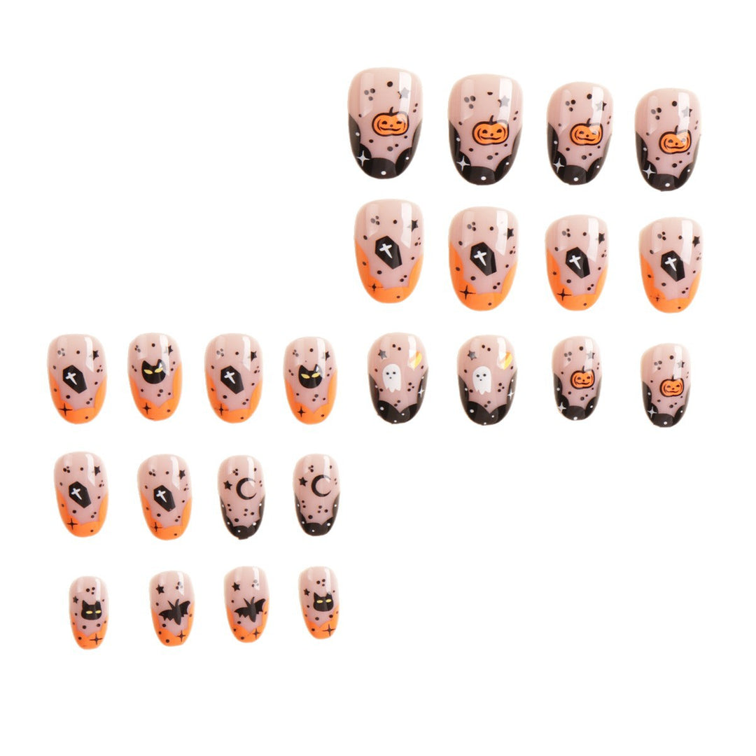 Halloween-Themed Press-On Nail Art Set Stornfield