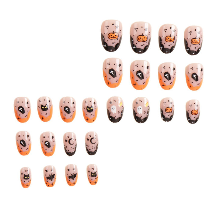 Halloween-Themed Press-On Nail Art Set Stornfield