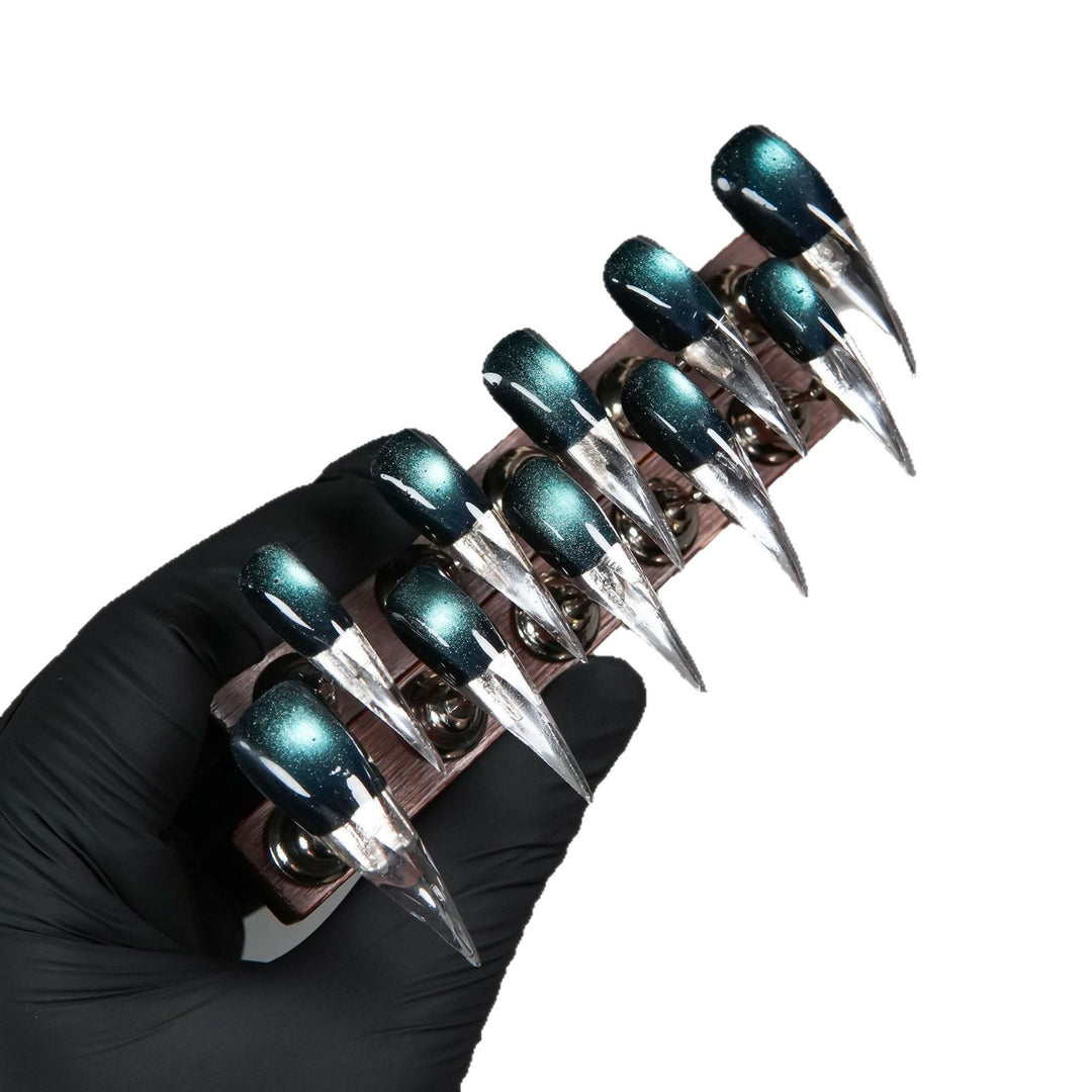Stiletto Press-On Nail Kit with Glitter and Ombre Finish