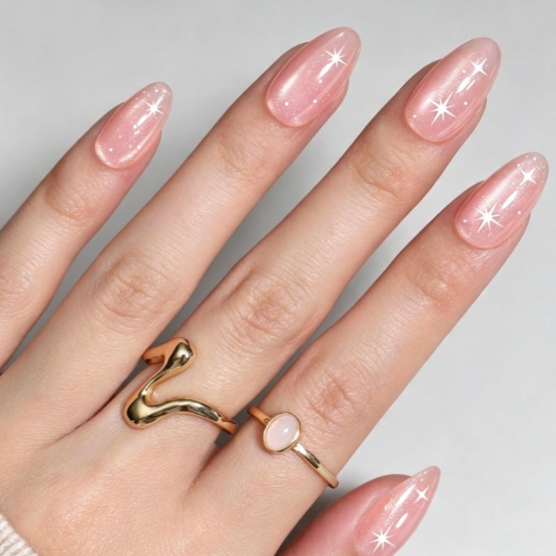 Premium Glittery Long Press-On Nails Stornfield