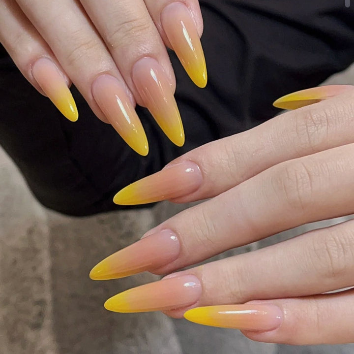 Elegant Teardrop-Shaped Press-On Nails Stornfield