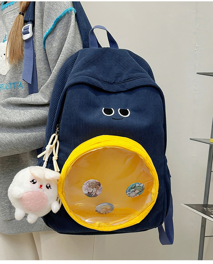 Backpack with Transparent Viewing Window and Animal Pendant Stornfield