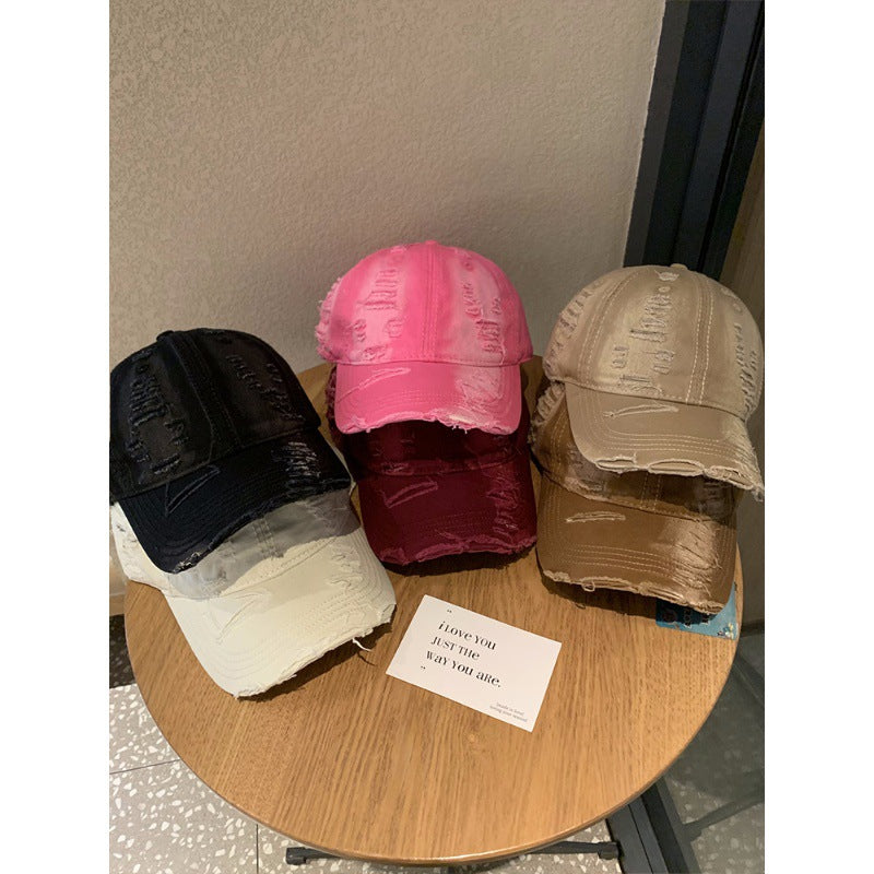 Women's Distressed Cotton Baseball Cap Stornfield 1784270737