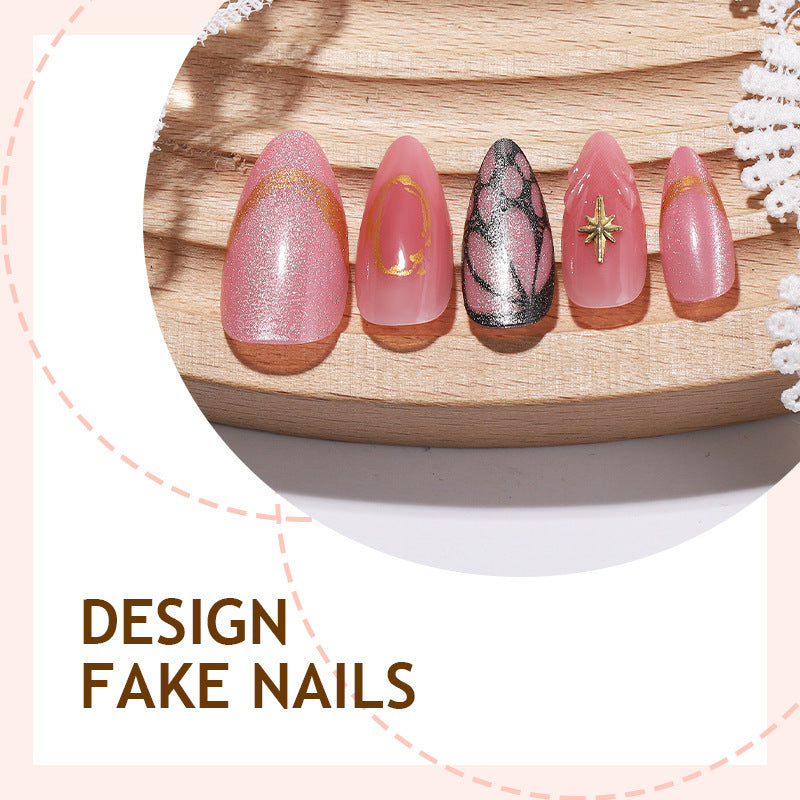 Creative nail art set with rhinestones and glittering accents Stornfield