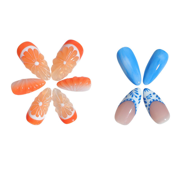 Nail art set with floral and colorful designs Stornfield