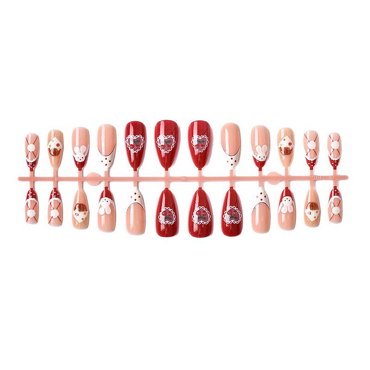 Playful Holiday-Themed Press-On Nail Art Set
