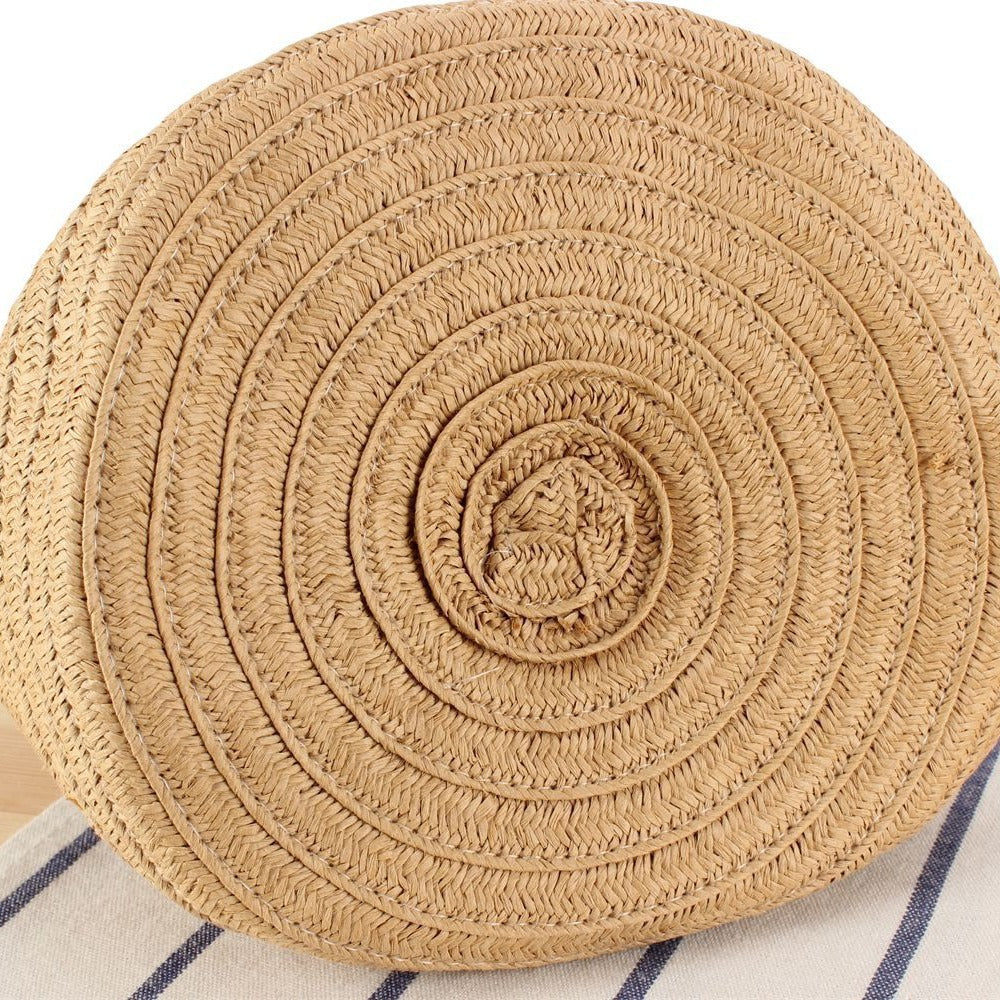 Designer Backpack Made of Natural Weave with Leather Accents Stornfield