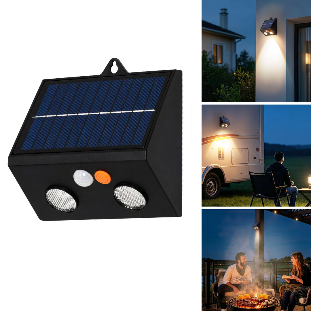Solar-Powered Motion Sensor LED Wall Light