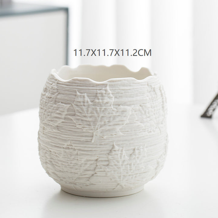 Textured Ceramic Flower Pot Stornfeild