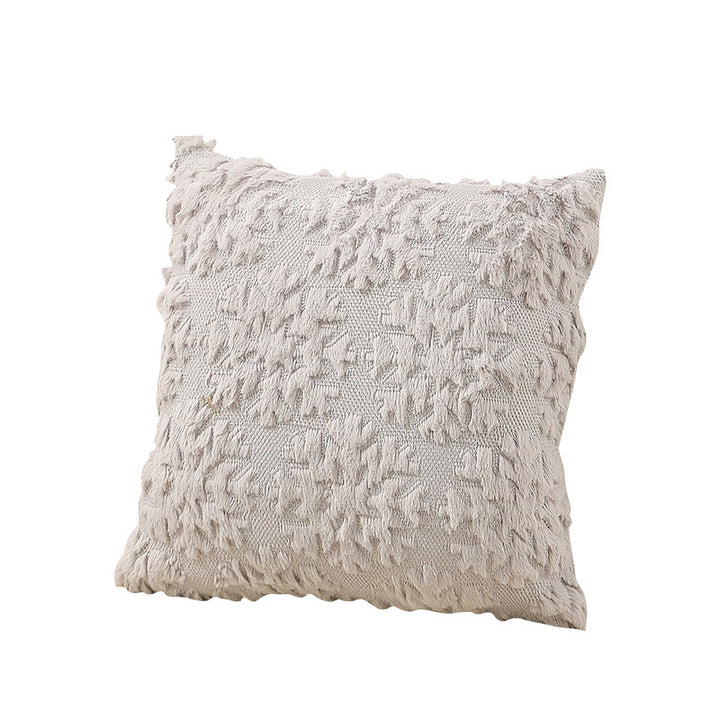 Square Faux Fur Textured Throw Pillow Cover with Hidden Zipper
