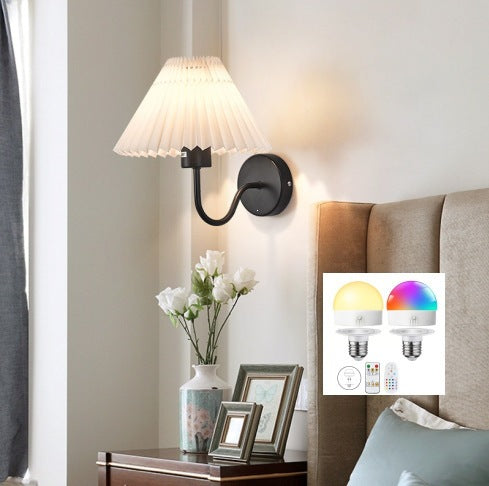 Decorative Pleated Shade Wall Sconce