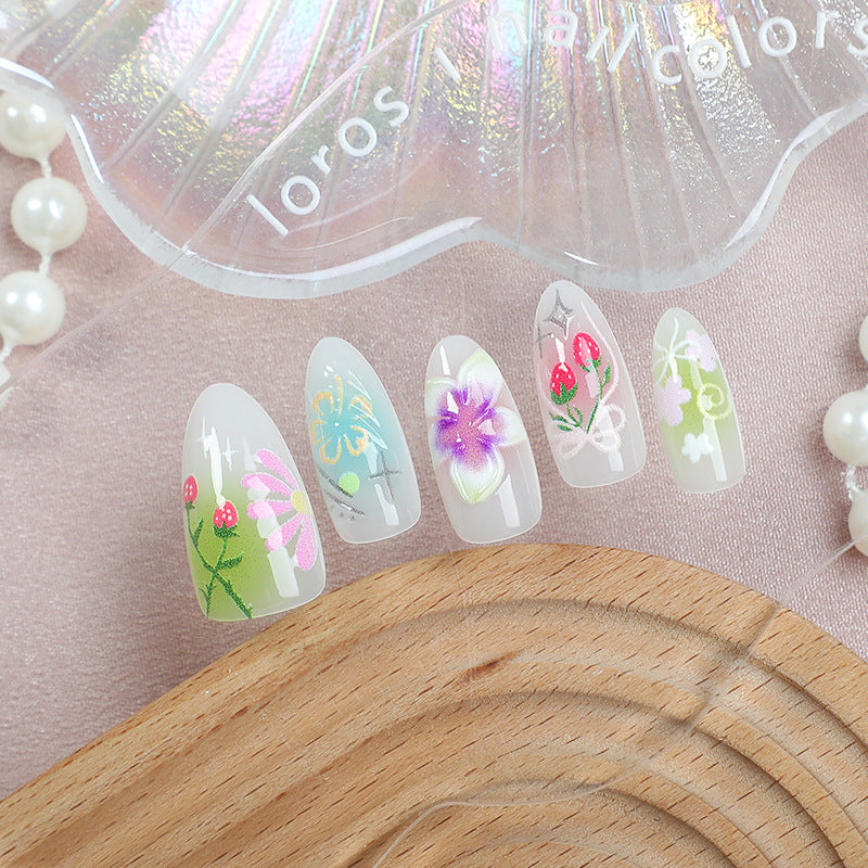 Floral Acrylic Nail Art Stornfield