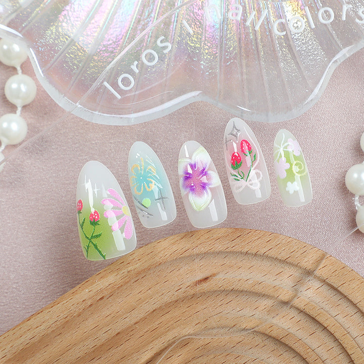 Floral Acrylic Nail Art Stornfield