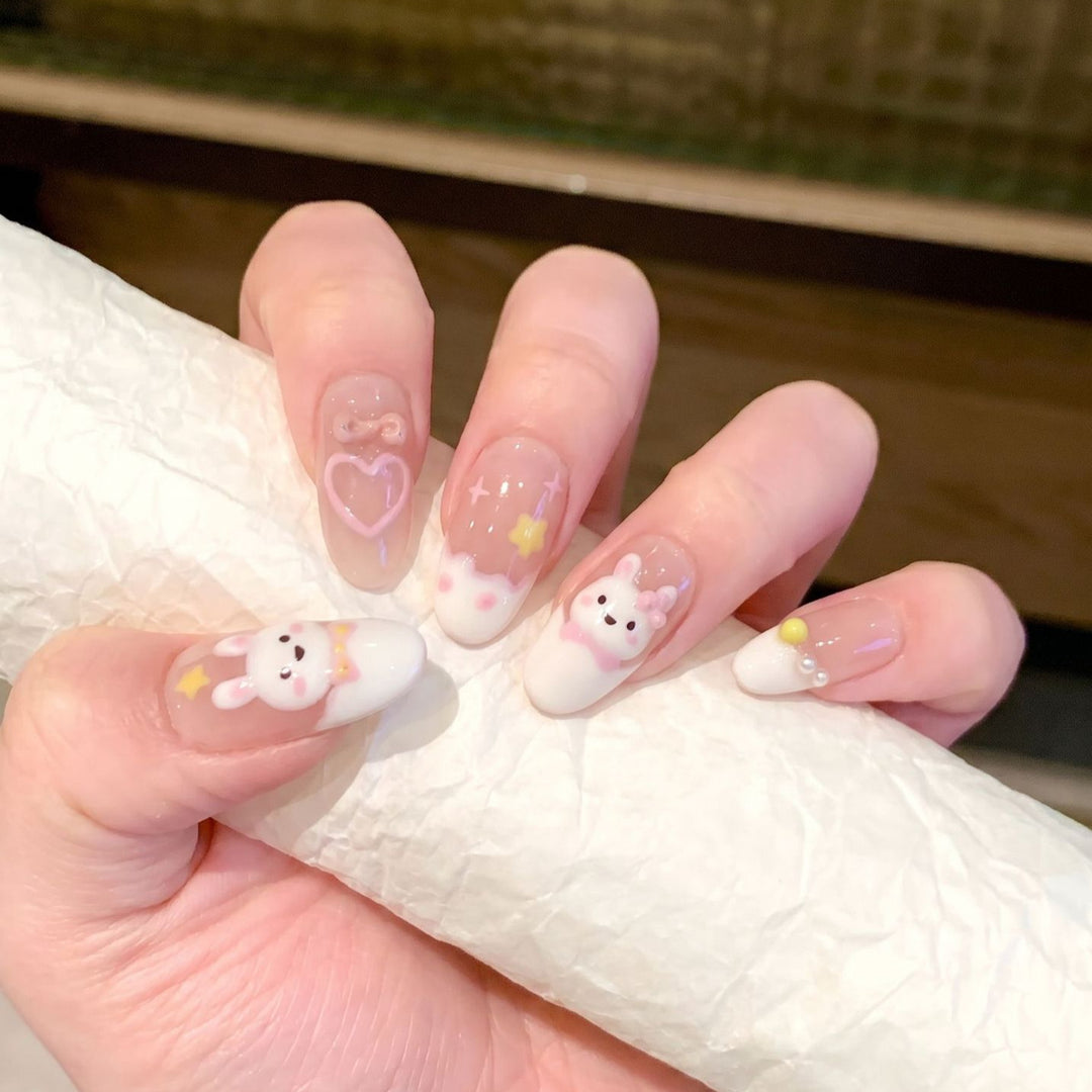 Playful Cartoon Character Nail Art Set Stornfield
