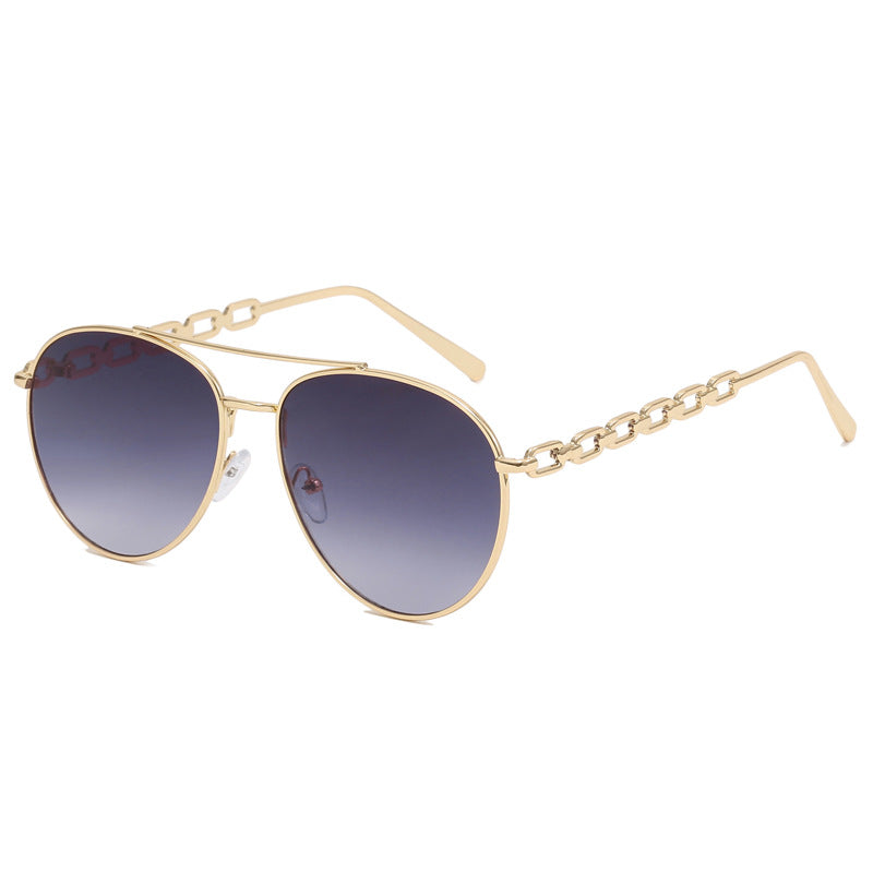 Women's Oversized Sunglasses with Fashionable Chain Frame Stornfield