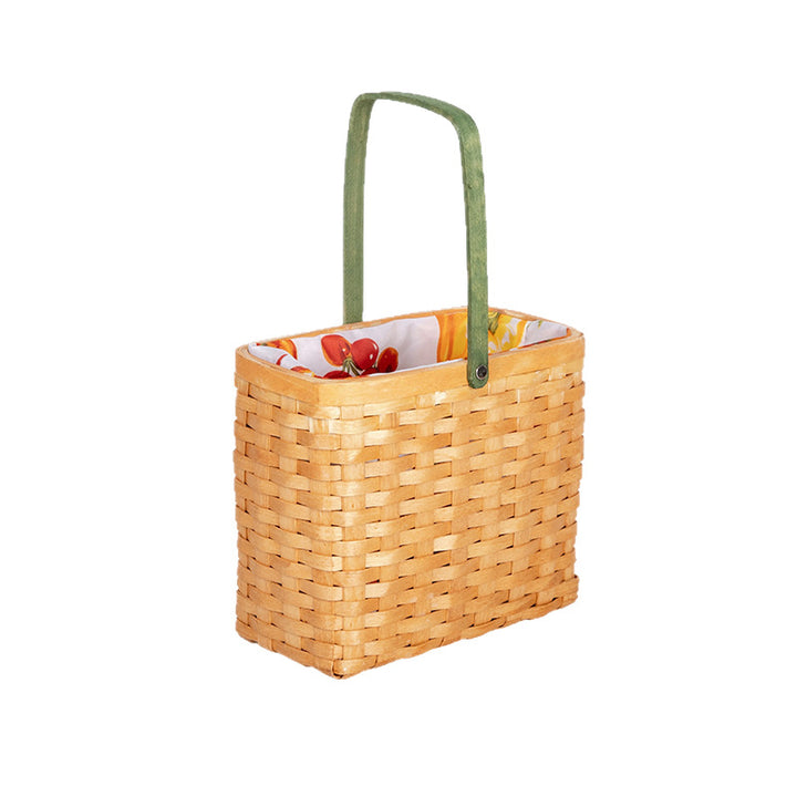 Handwoven Market Basket with Liner Stornfield