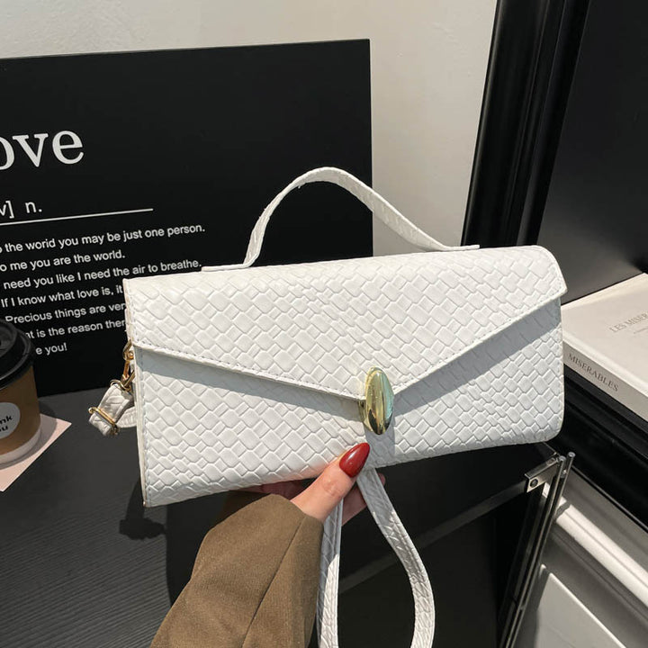 Woven Leather Evening Clutch