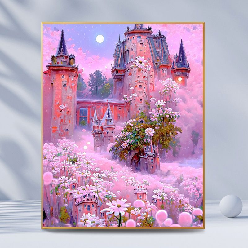 Fantasy Castle Landscape Canvas Art Stornfield