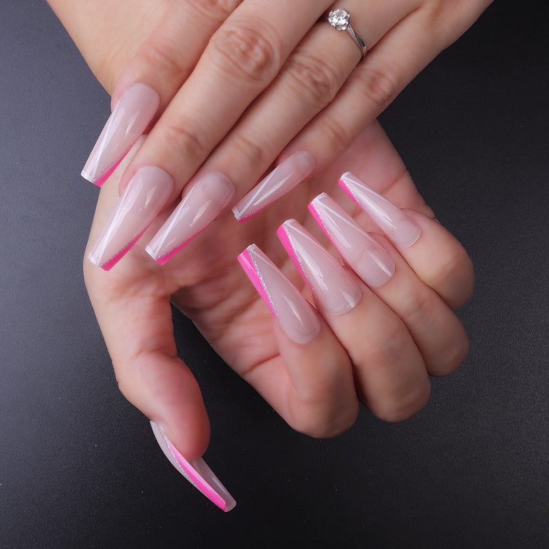 Long Stiletto Press-On Nails with Elegant French Tip Design Stornfield