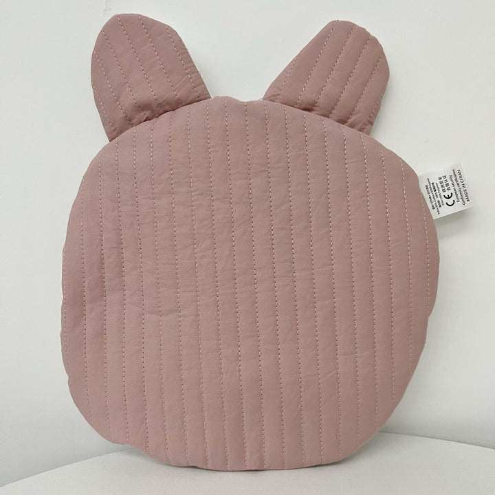 Quilted Bear-Ear Nursery Floor Cushion Pillow