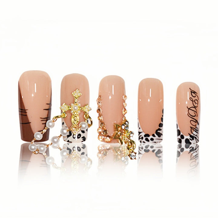 Decorative Long Press-On Nail Enhancements Stornfield