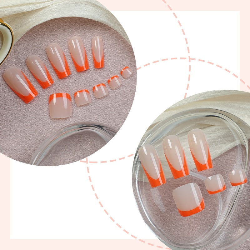 Acrylic nail set with stylish geometric design elements Stornfield