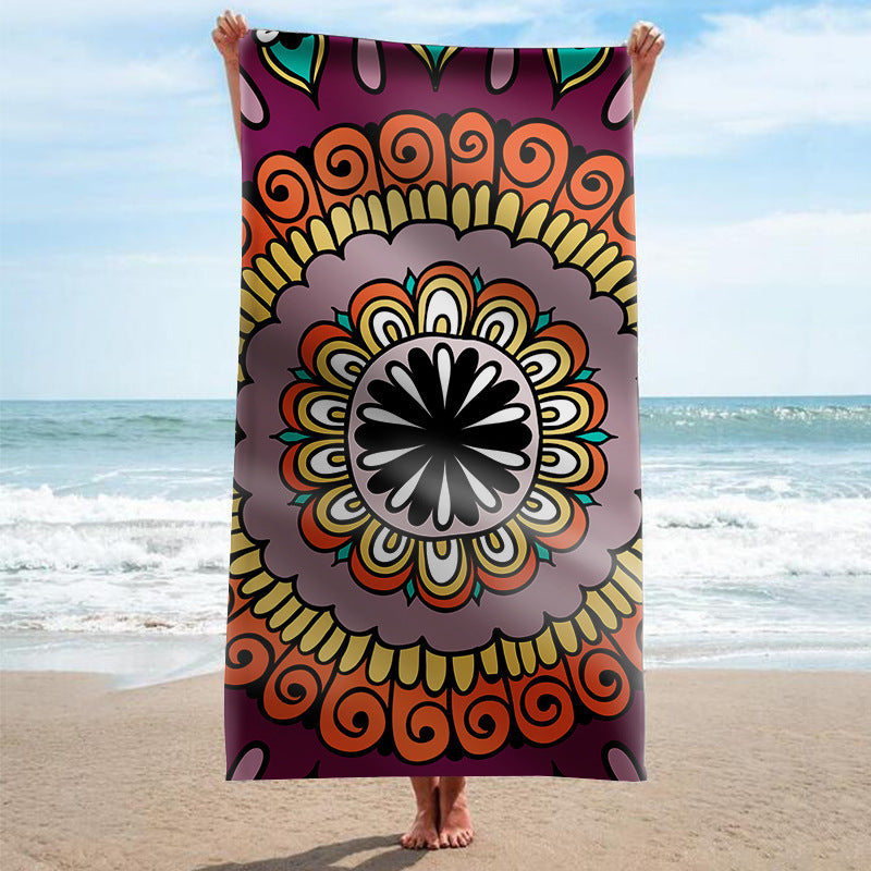 Beach towel with artistic mandala design Stornfield