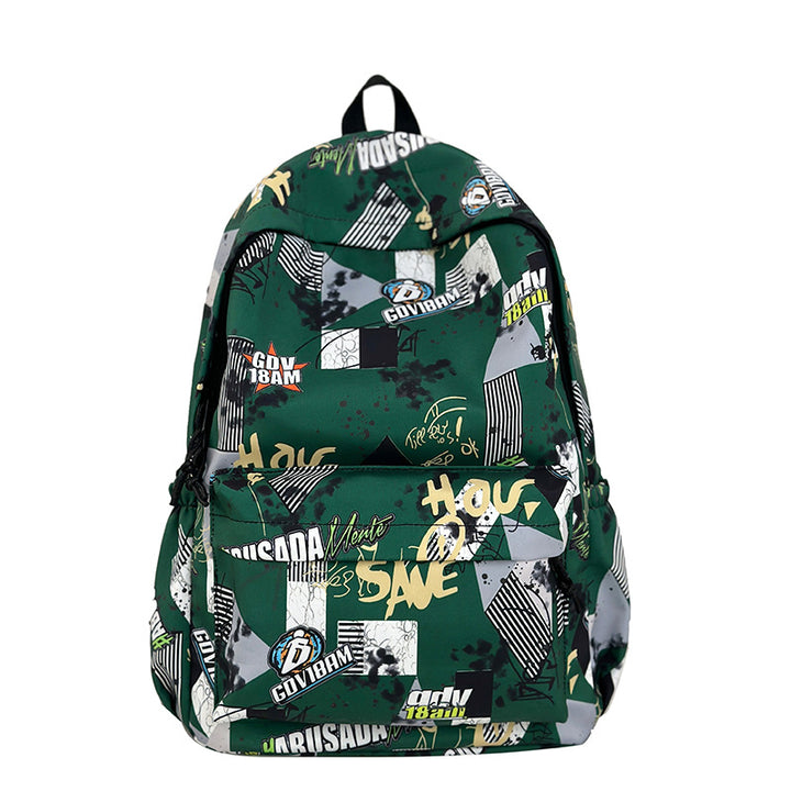 Graphic Patterned School Backpack