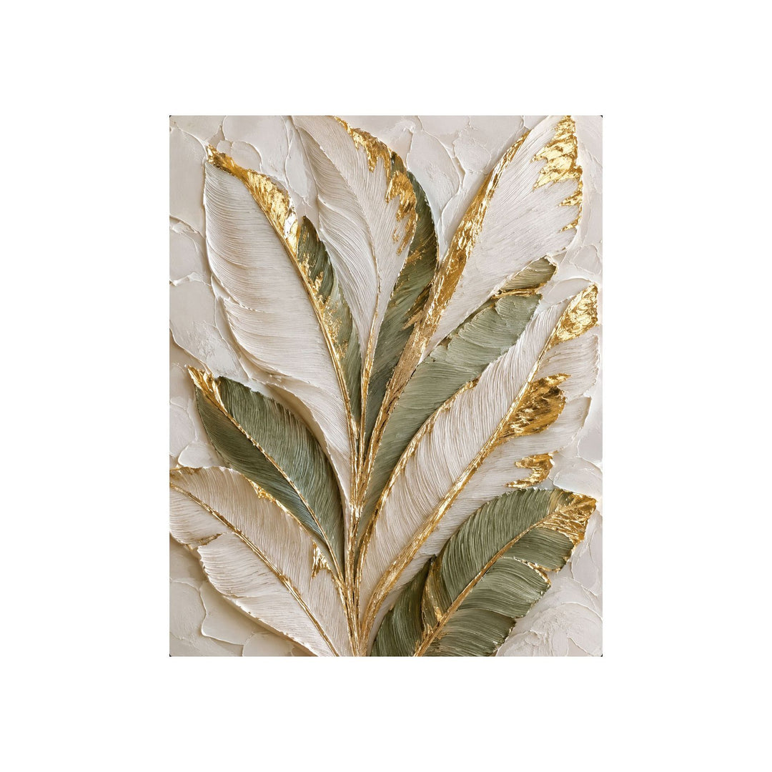 Textured Leaf Canvas Art