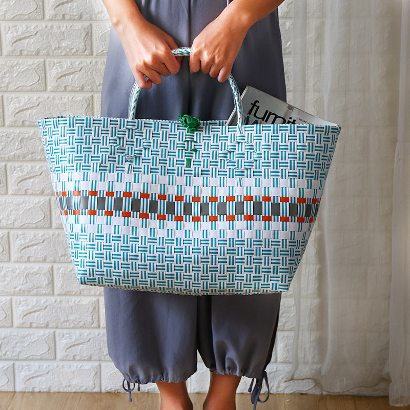Large Capacity Woven Shopping Tote Stornfield