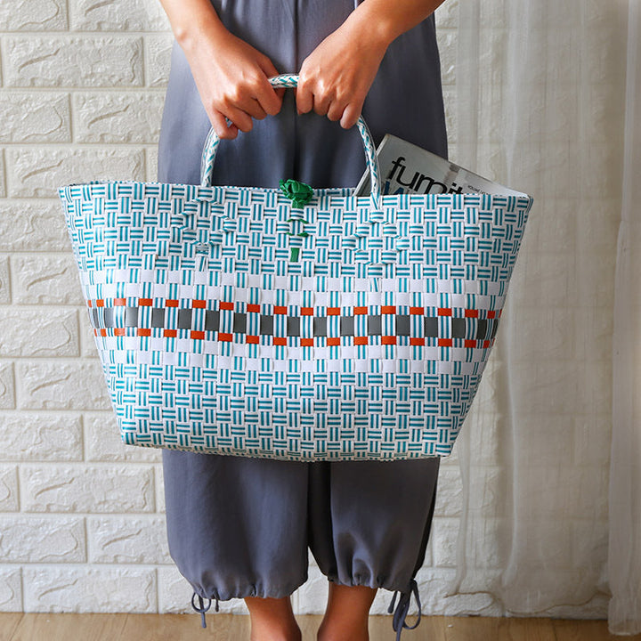 Large Capacity Woven Shopping Tote Stornfield