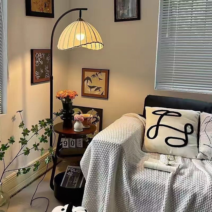 Modern Floor Lamp with Shelves