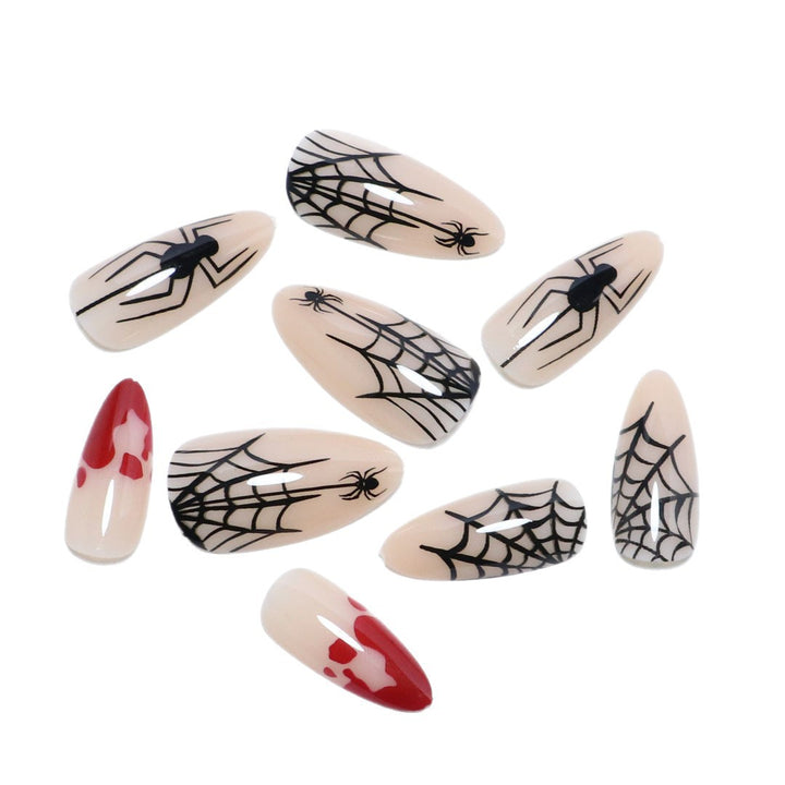 Halloween-Themed Artistic Press-On Nail Set Stornfield