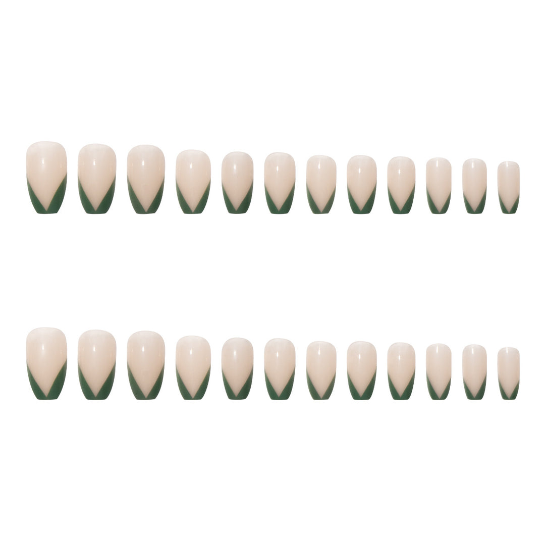 Nail set with elegant V-shape and natural finish Stornfield