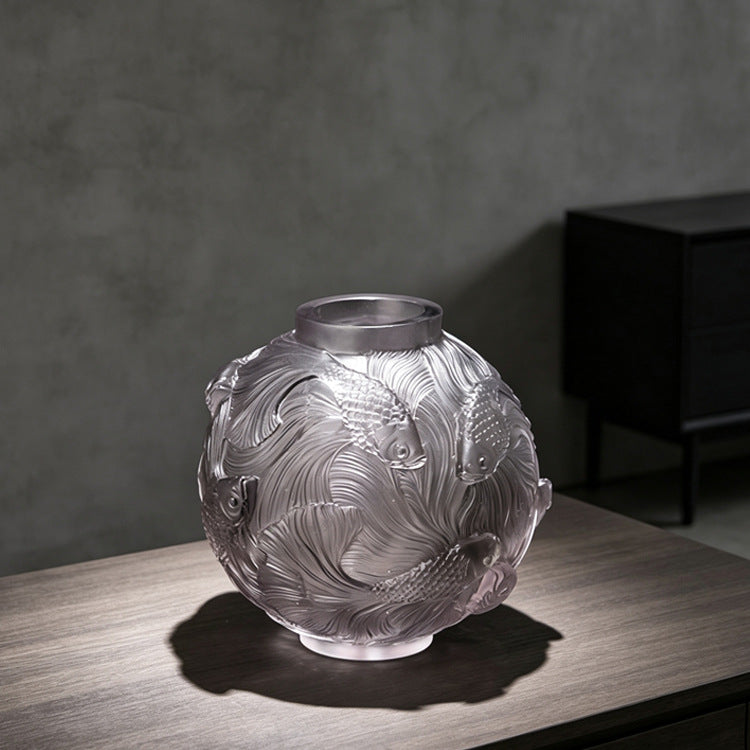 Frosted Decorative Fish Vase