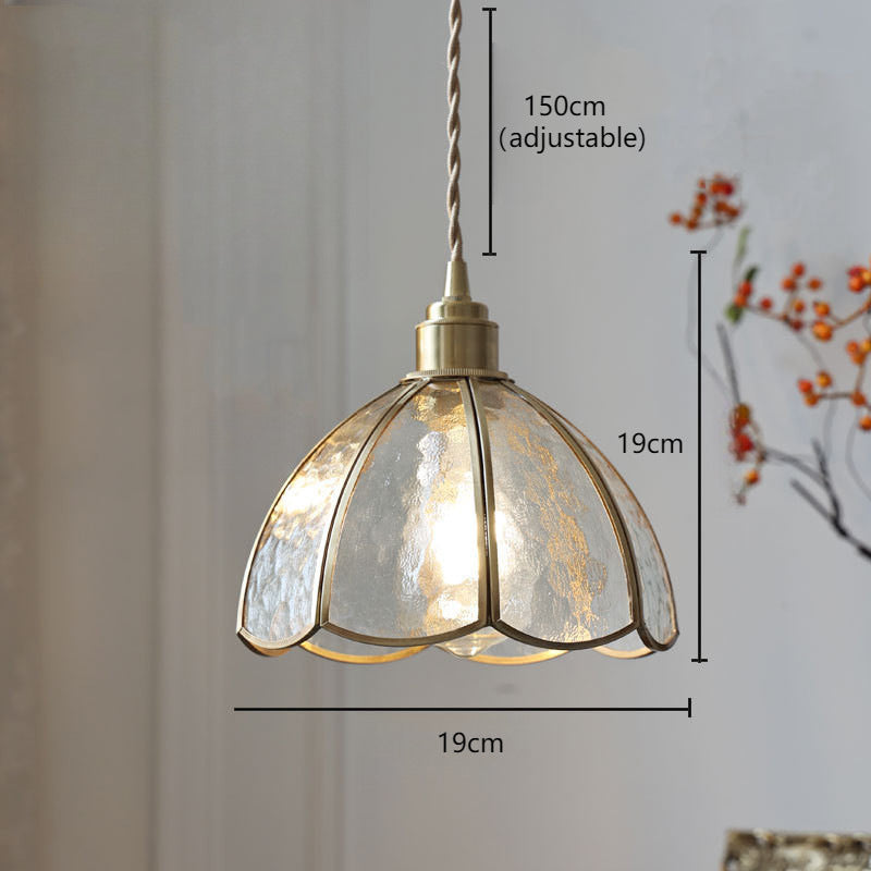 Adjustable Vintage Glass Pendant Light