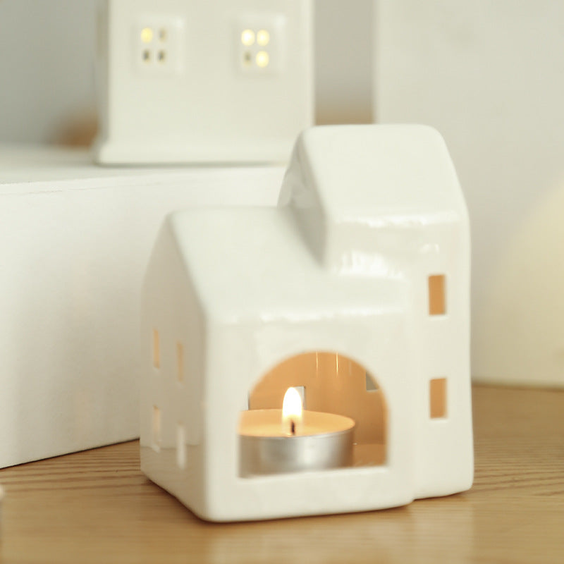 Ceramic House Tea Light Holder Stornfeild
