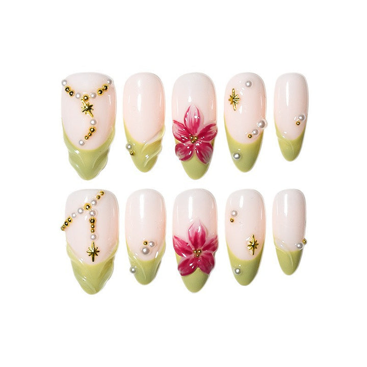 Floral Articulated Nail Enhancements Stornfield