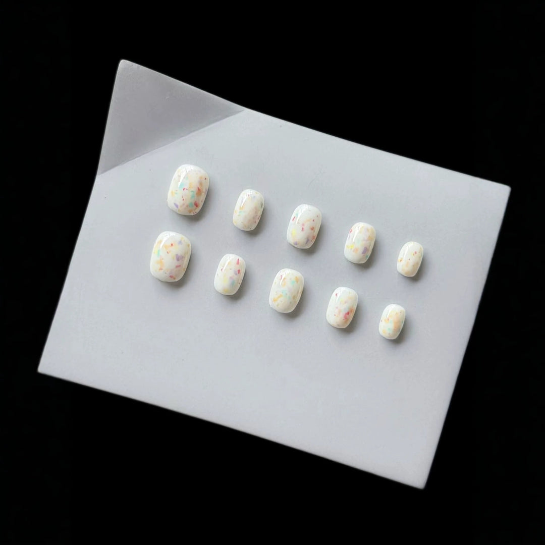 Decorative Press-On Nail Art Set with Unique Textured Finish