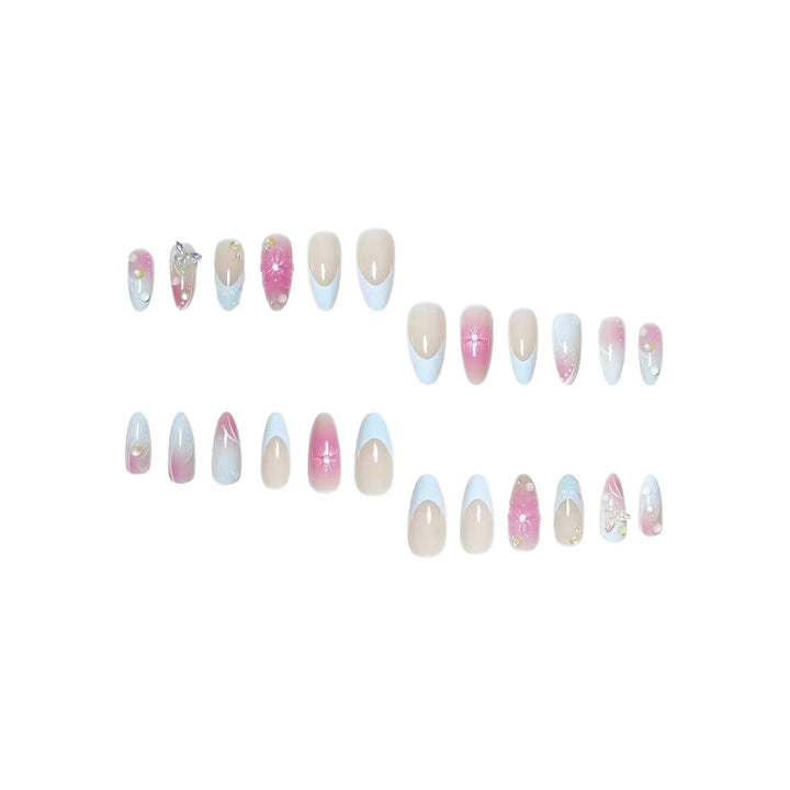 Premium Floral Art Press-On Nail Set Stornfield