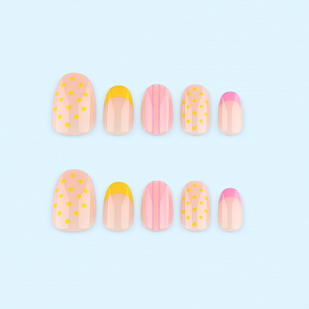 Artificial nails with modern patterns and elegant accents Stornfield
