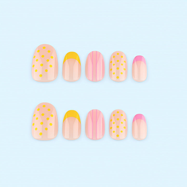 Artificial nails with modern patterns and elegant accents Stornfield