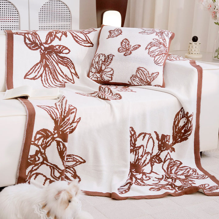 Women's Decorative Throw Blanket with Floral Design Stornfield